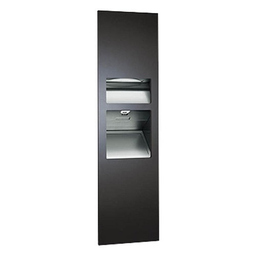 ASI 64672-2-41 | American Specialties Piatto Paper Towel Dispenser with Hand Dryer and Waste Receptacle, Matte Black, 208-240V