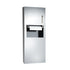 ASI 64696-6 | American Specialties Lever Operated Roll Paper Towel Dispenser and Waste Receptacle, Semi-Recessed