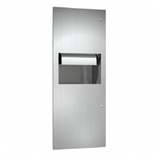 ASI 64696A | American Specialties Automatic Roll Paper Towel Dispenser and Waste Receptacle, Recessed