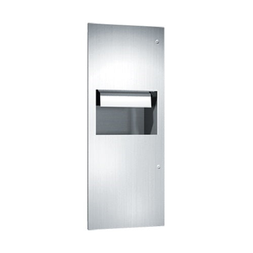 ASI 64696AC | American Specialties Automatic Roll Paper Towel Dispenser and Waste Receptacle, Recessed