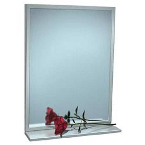 ASI 0537-1630 | American Specialties 16" x 30" Fixed Tilt Mirror With Shelf