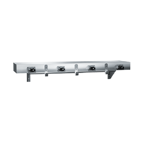 ASI 1315-4 | American Specialties 36" Utility Shelf with Drying Rod, Mop Holders and Rag Hooks
