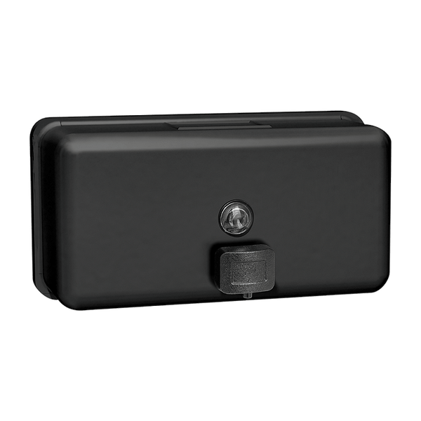ASI 0345-41 | American Specialties Matte Black Soap Dispenser, Surface Mounted , Horizontal