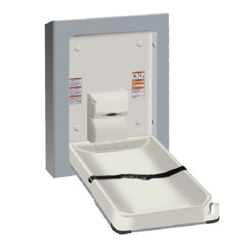 American Specialties ASI 9017-9 Surface Mounted Vertical Stainless Steel Baby Changing Station