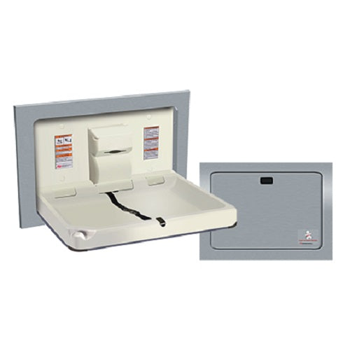 Ameican Specialties ASI 9018 Recessed Horizontal Stainless Steel Baby Changing Station