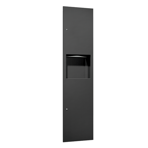 ASI 6467-41PC | American Specialties Matte Black Recessed Paper Towel Dispenser and Waste Receptacle